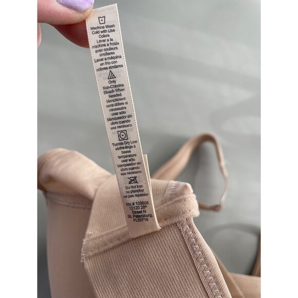 Rhonda Shear 2 Pk Molded Cup Bra with Wrap Back Size 1X Black Beige Comfy 658.13 - Picture 7 of 10